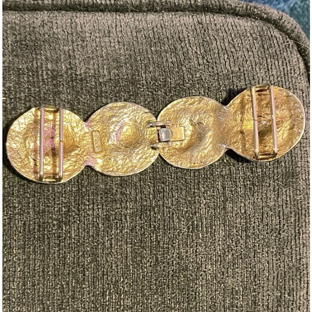 Jeanne Boucher 1982 Belt Silver Tone Mixed Metal - Picture 10 of 12